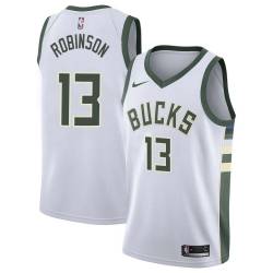 White Glenn Robinson Bucks #13 Twill Basketball Jersey FREE SHIPPING