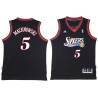 Black Throwback Johnny Macknowski Twill Basketball Jersey -76ers #5 Macknowski Twill Jerseys, FREE SHIPPING