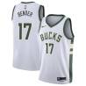 White Dragan Bender Bucks #17 Twill Basketball Jersey FREE SHIPPING