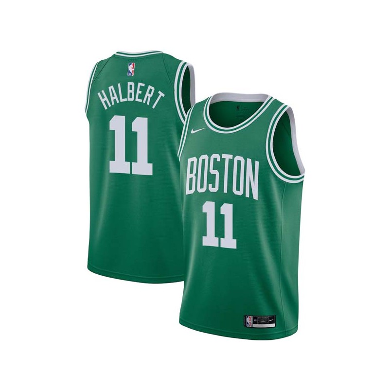 Green Chick Halbert Twill Basketball Jersey -Celtics #11 Halbert Twill Jerseys, FREE SHIPPING