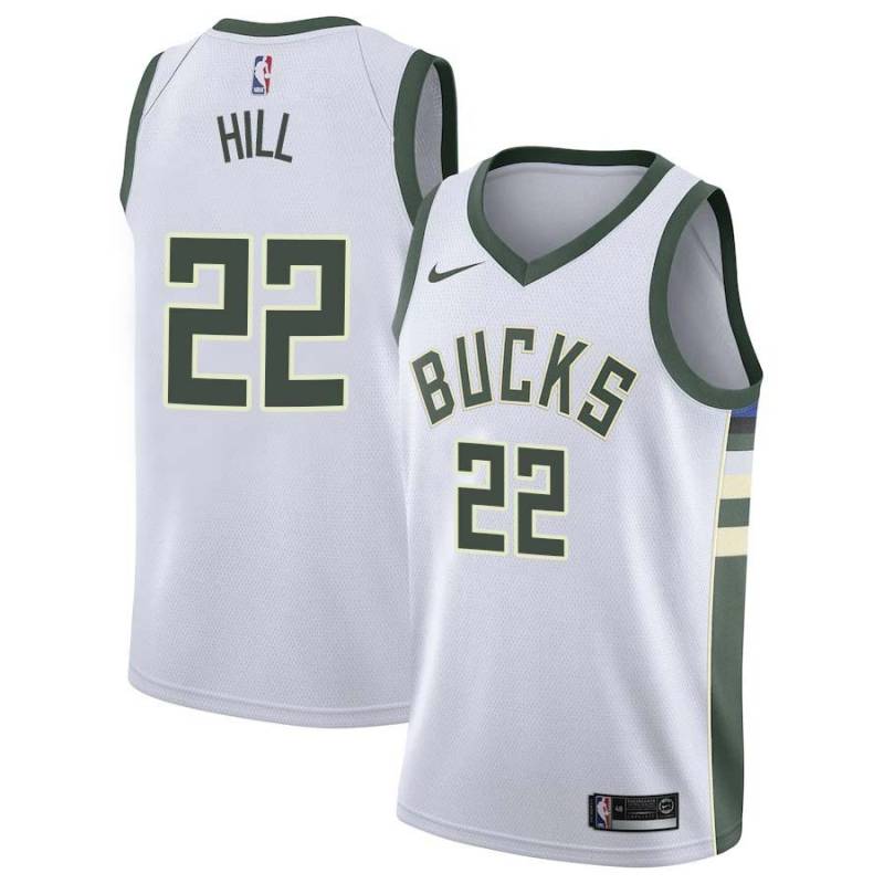 White Armond Hill Bucks #22 Twill Basketball Jersey FREE SHIPPING