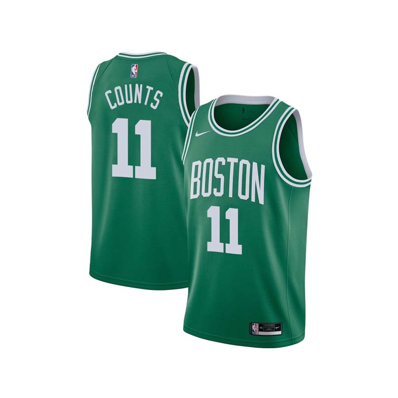 Green Mel Counts Twill Basketball Jersey -Celtics #11 Counts Twill Jerseys, FREE SHIPPING