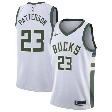 White Ruben Patterson Bucks #23 Twill Basketball Jersey FREE SHIPPING