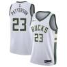 White Ruben Patterson Bucks #23 Twill Basketball Jersey FREE SHIPPING