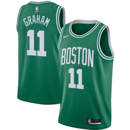 Green Mal Graham Twill Basketball Jersey -Celtics #11 Graham Twill Jerseys, FREE SHIPPING