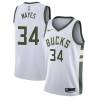 White Clyde Mayes Bucks #34 Twill Basketball Jersey FREE SHIPPING