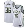 White Dave Cowens Bucks #36 Twill Basketball Jersey FREE SHIPPING