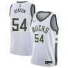 White Kent Benson Bucks #54 Twill Basketball Jersey FREE SHIPPING