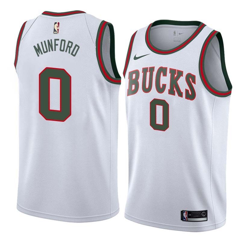 White_Throwback Xavier Munford Bucks #0 Twill Basketball Jersey FREE SHIPPING