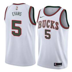 White_Throwback Mike Evans Bucks #5 Twill Basketball Jersey FREE SHIPPING