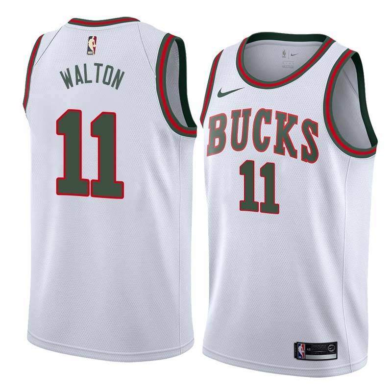 White_Throwback Lloyd Walton Bucks #11 Twill Basketball Jersey FREE SHIPPING