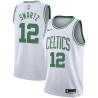 White Dan Swartz Twill Basketball Jersey -Celtics #12 Swartz Twill Jerseys, FREE SHIPPING