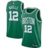 Green Willie Naulls Twill Basketball Jersey -Celtics #12 Naulls Twill Jerseys, FREE SHIPPING