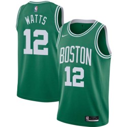 Green Ron Watts Twill Basketball Jersey -Celtics #12 Watts Twill Jerseys, FREE SHIPPING