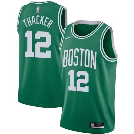 Green Tom Thacker Twill Basketball Jersey -Celtics #12 Thacker Twill Jerseys, FREE SHIPPING