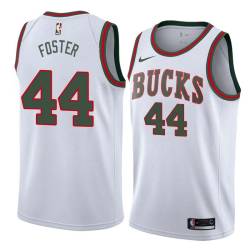 White_Throwback Greg Foster Bucks #44 Twill Basketball Jersey FREE SHIPPING