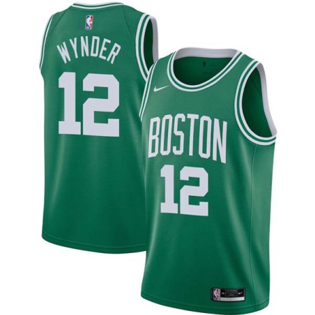 Green A.J. Wynder Twill Basketball Jersey -Celtics #12 Wynder Twill Jerseys, FREE SHIPPING