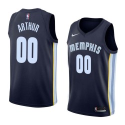 Navy Darrell Arthur Grizzlies #00 Twill Basketball Jersey FREE SHIPPING