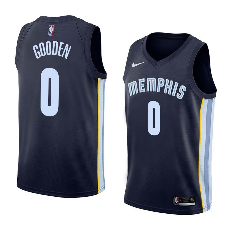 Navy Drew Gooden Grizzlies #0 Twill Basketball Jersey FREE SHIPPING