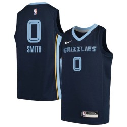 Navy2 Theron Smith Grizzlies #0 Twill Basketball Jersey FREE SHIPPING