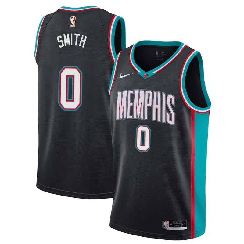 Black_Throwback Theron Smith Grizzlies #0 Twill Basketball Jersey FREE SHIPPING