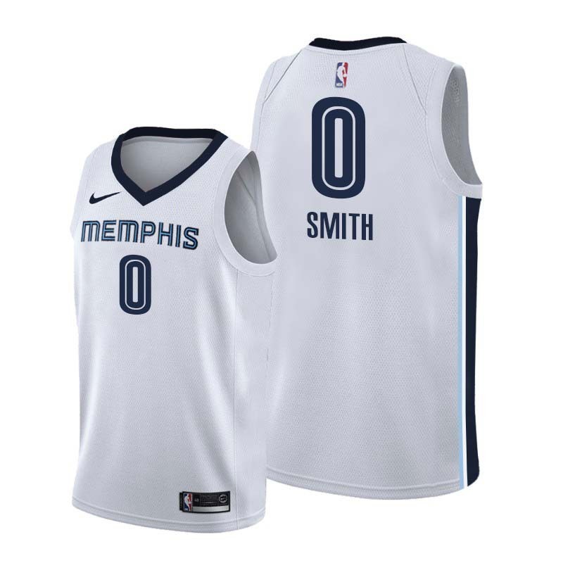 White Theron Smith Grizzlies #0 Twill Basketball Jersey FREE SHIPPING