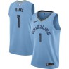 Beale_Street_Blue Cherokee Parks Grizzlies #1 Twill Basketball Jersey FREE SHIPPING