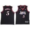 Black Throwback Dick Barnett Twill Basketball Jersey -76ers #5 Barnett Twill Jerseys, FREE SHIPPING