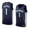 Navy Will Solomon Grizzlies #1 Twill Basketball Jersey FREE SHIPPING