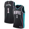 Black_Throwback Will Solomon Grizzlies #1 Twill Basketball Jersey FREE SHIPPING