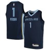 Navy2 Wesley Person Grizzlies #1 Twill Basketball Jersey FREE SHIPPING