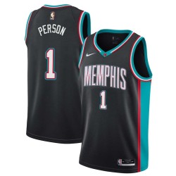 Black_Throwback Wesley Person Grizzlies #1 Twill Basketball Jersey FREE SHIPPING