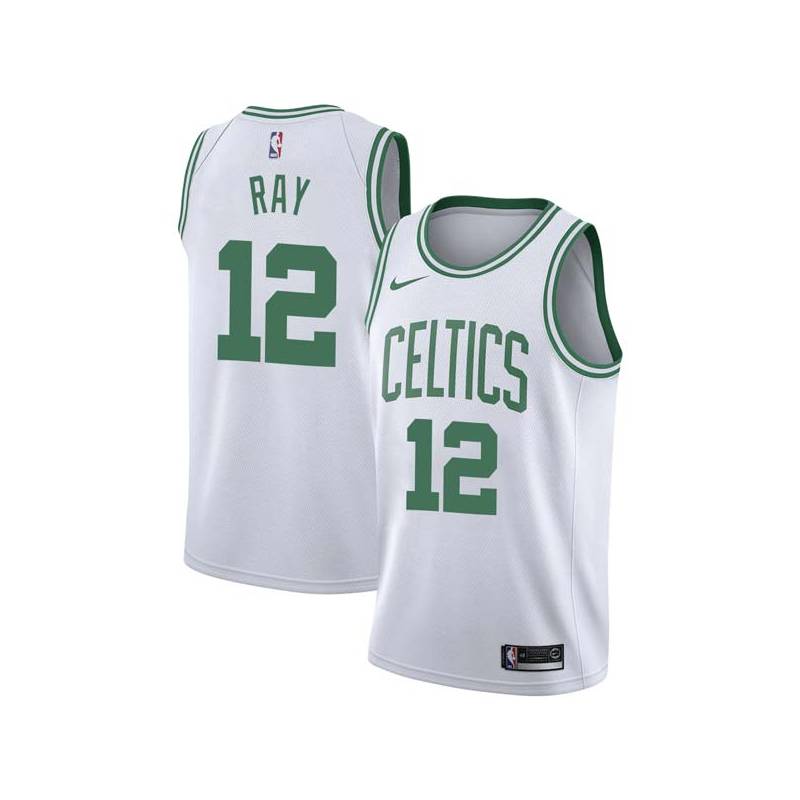 White Allan Ray Twill Basketball Jersey -Celtics #12 Ray Twill Jerseys, FREE SHIPPING