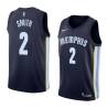 Navy Russ Smith Grizzlies #2 Twill Basketball Jersey FREE SHIPPING