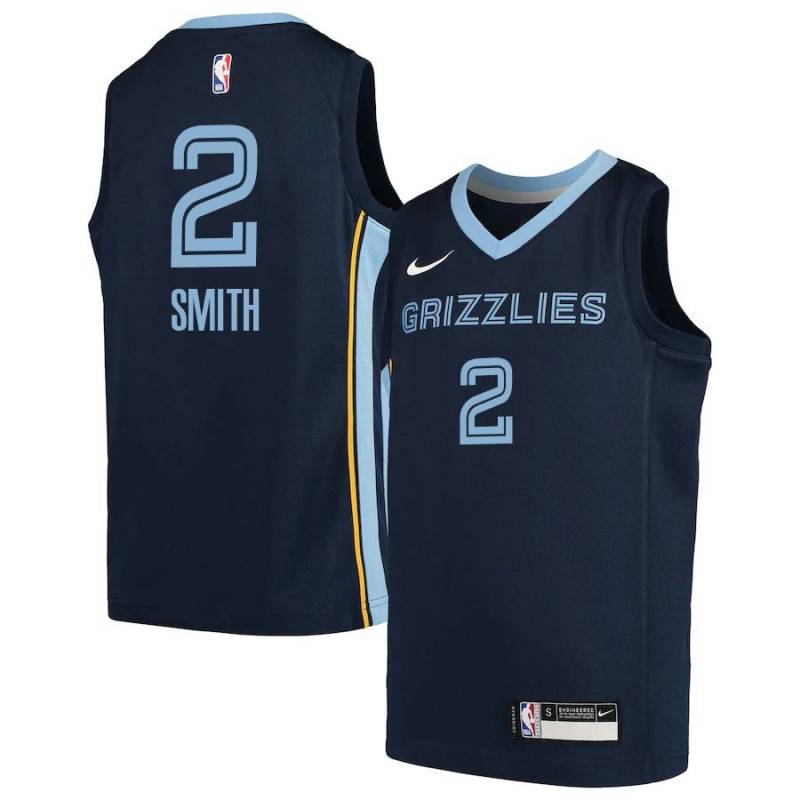 Navy2 Russ Smith Grizzlies #2 Twill Basketball Jersey FREE SHIPPING