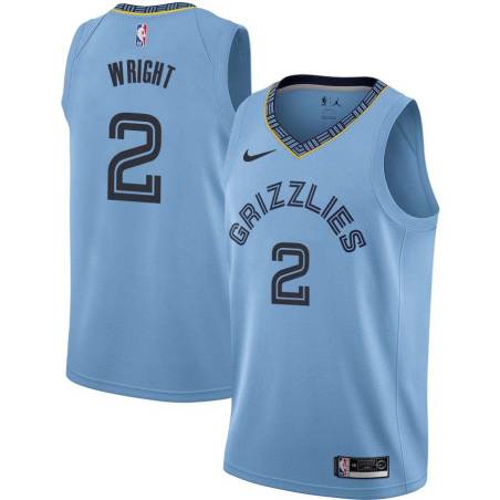 Beale_Street_Blue2 Delon Wright Grizzlies #2 Twill Basketball Jersey FREE SHIPPING