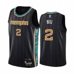 Black_City Jordan Bell Grizzlies #2 Twill Basketball Jersey FREE SHIPPING