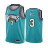 Green_Throwback Troy Bell Grizzlies #3 Twill Basketball Jersey FREE SHIPPING
