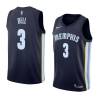 Navy Troy Bell Grizzlies #3 Twill Basketball Jersey FREE SHIPPING