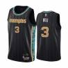 Black_City Troy Bell Grizzlies #3 Twill Basketball Jersey FREE SHIPPING