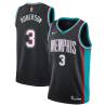 Black_Throwback Anthony Roberson Grizzlies #3 Twill Basketball Jersey FREE SHIPPING
