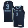Navy2 Jeremy Richardson Grizzlies #3 Twill Basketball Jersey FREE SHIPPING