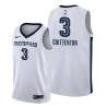 White Javaris Crittenton Grizzlies #3 Twill Basketball Jersey FREE SHIPPING