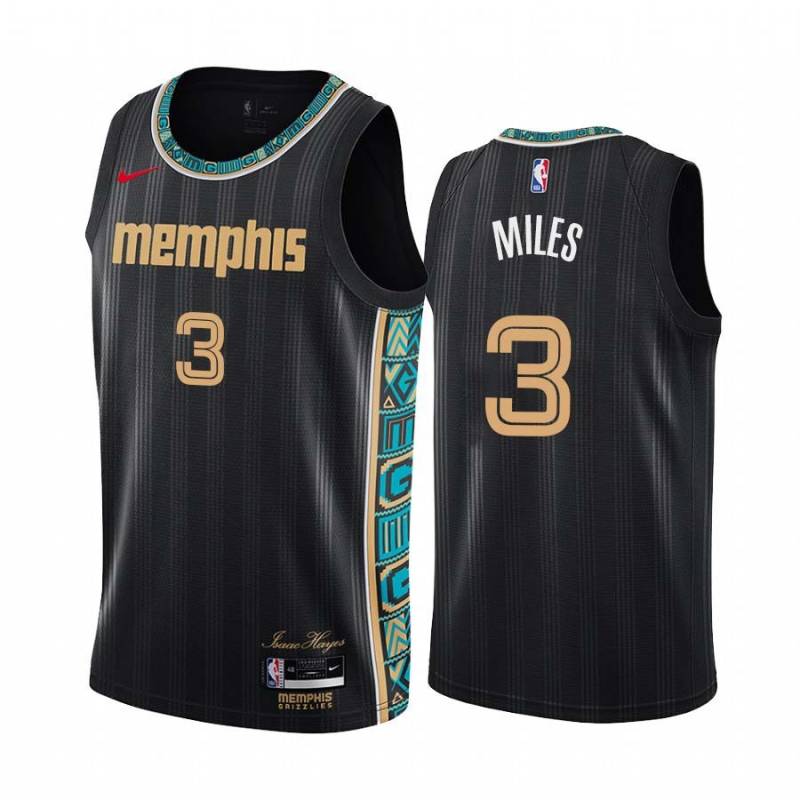 Black_City Darius Miles Grizzlies #3 Twill Basketball Jersey FREE SHIPPING