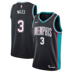Black_Throwback Darius Miles Grizzlies #3 Twill Basketball Jersey FREE SHIPPING
