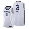 White Darius Miles Grizzlies #3 Twill Basketball Jersey FREE SHIPPING