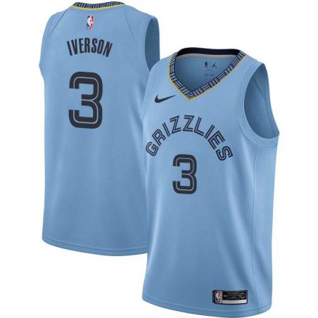 Beale_Street_Blue2 Allen Iverson Grizzlies #3 Twill Basketball Jersey FREE SHIPPING