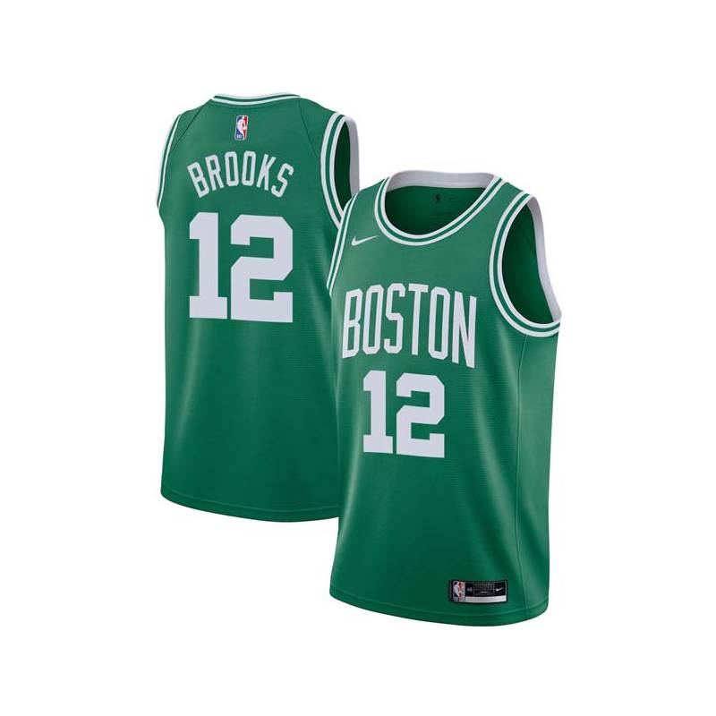 Green MarShon Brooks Twill Basketball Jersey -Celtics #12 Brooks Twill Jerseys, FREE SHIPPING