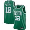 Green MarShon Brooks Twill Basketball Jersey -Celtics #12 Brooks Twill Jerseys, FREE SHIPPING