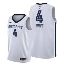 White Stromile Swift Grizzlies #4 Twill Basketball Jersey FREE SHIPPING